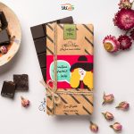 شکلات گیاهی وگان - تخته‌ای گل سرخ