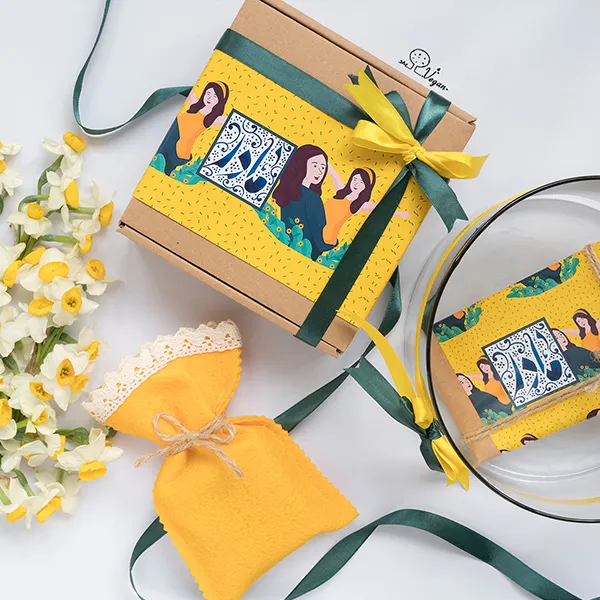 Sample-13 پک هدیه روز مادر - شکلات، شیرینی نخودچی، دمنوش - وگان