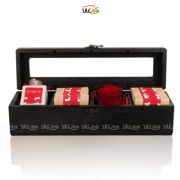 جعبه دست ساز عاشقانه مشکی - ولنتاین روز عشق - وگان