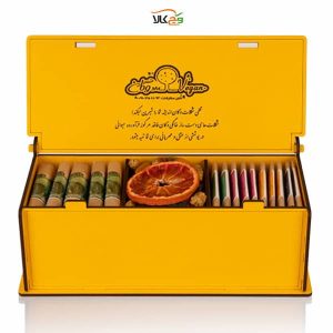 جعبه شکلات، دمنوش و آجیل وگان