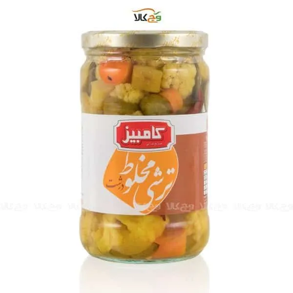 تصویر ترشی مخلوط درشت کامبیز - 670 گرمی 