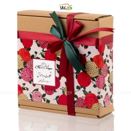 جعبه هدیه شکلات دست ساز و دمنوش وگان - 14 عددی