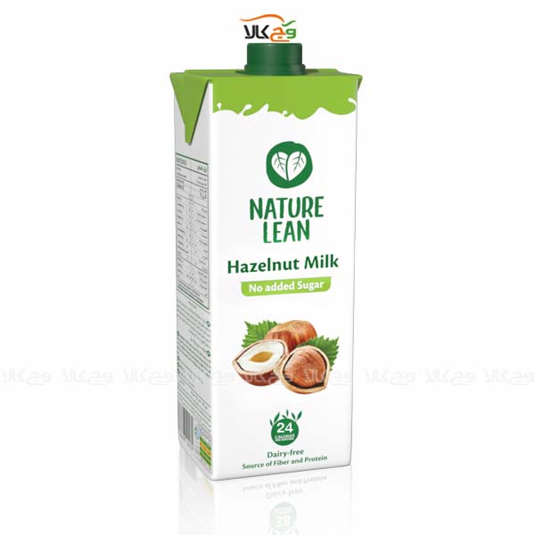 شیر فندق گیاهی بدون قند - 1 لیتری - نیچرلین