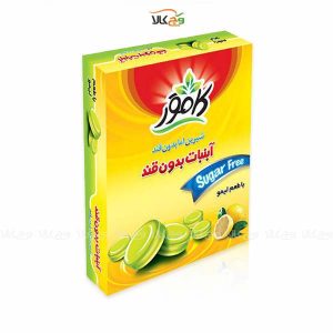 آبنبات لیمویی بدون قند و رژیمی پری بیوتیک (دیابتی) - 130 گرم - کامور