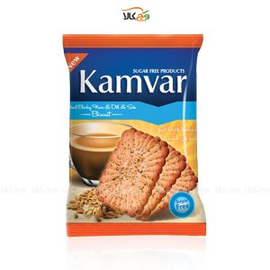 بیسکویت بدون قند با آرد جو رژیمی سبوس دار (دیابتی) کامور - 2 عددی