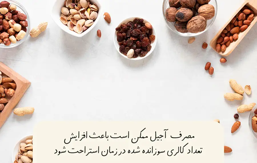آجیل ممکن است باعث افزایش چربی و کالری سوزی شود