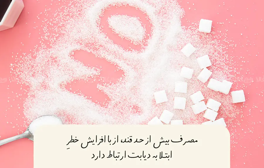 مضرات شکر 4. افزایش خطر ابتلا به دیابت نوع۲