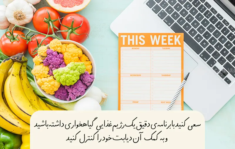 برنامه‌ی غذایی پیشنهادی سه روزه‌ی وگان برای افراد مبتلا به دیابت