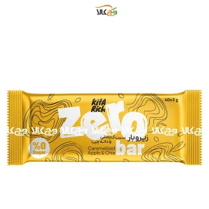 انرژی بار زیرو سیب، کارامل و دانه چیا (دیابتی) - 40 گرمی - کیتاریچ