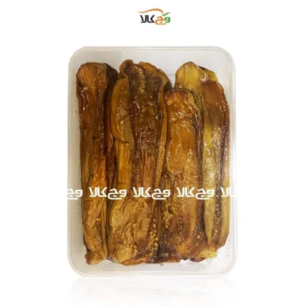 بادمجان طلایی سرخ شده خانگی کم روغن - 500 گرمی - وگان