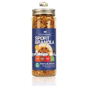موسلی گرانولا جودوسر و خرما ورزشی چاربان - 380 گرمی