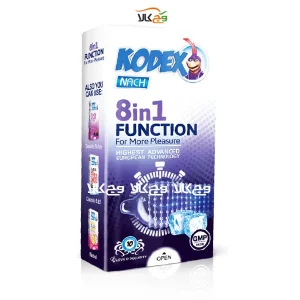 کاندوم کدکس function 8 in 1 خاردار - 12 عددی