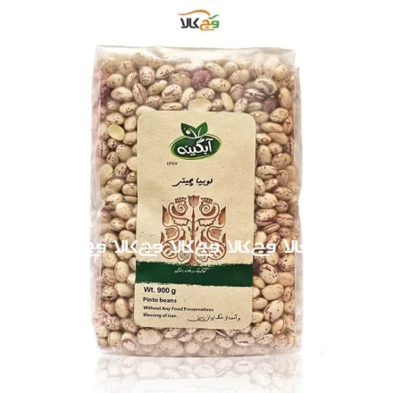 لوبیا چیتی ارگانیک آبگینه - 900 گرمی