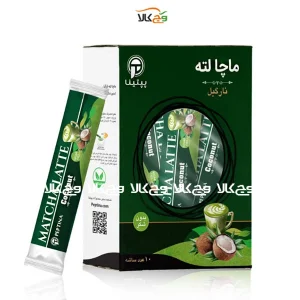 ماچا لته نارگیل بدون شکر پپتینا - ساشه 10 عددی