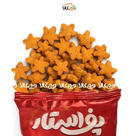 اسنک گیاهی چهار غله آتشین پف استار - 50 گرمی