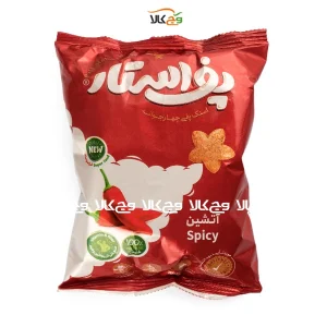 اسنک گیاهی چهار غله آتشین پف استار - 50 گرمی