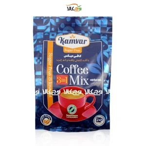 کافی میکس بدون قند دیابتی کامور (خامه غیر لبنی) - 24 ساشه