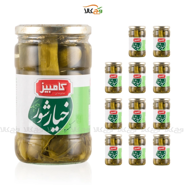 شیرینگ خيار شور درجه يك کامبیز 660 گرمي – 12 عددی