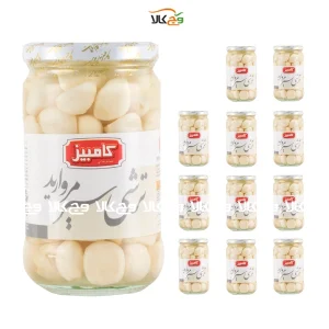 شیرینک ترشي سير مرواريد کامبیز 700 گرمي - 12 عددی