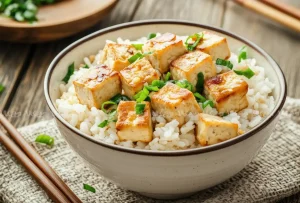 طرز تهیه توفو سرخ شده با برنج