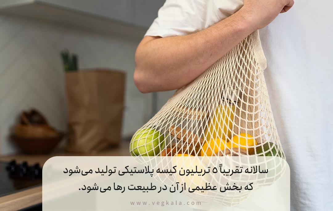 ۱. استفاده از کیسه‌های پارچه‌ای چندبارمصرف