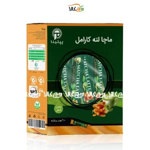 ماچا لته کارامل وگان دیابتی پپتینا ساشه ای - 10 عددی