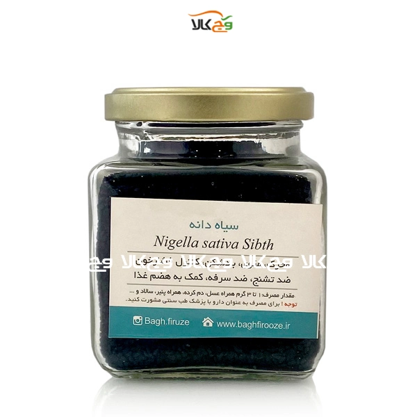 سیاه دانه شیشه ای باغ فیروزه - 170 گرمی