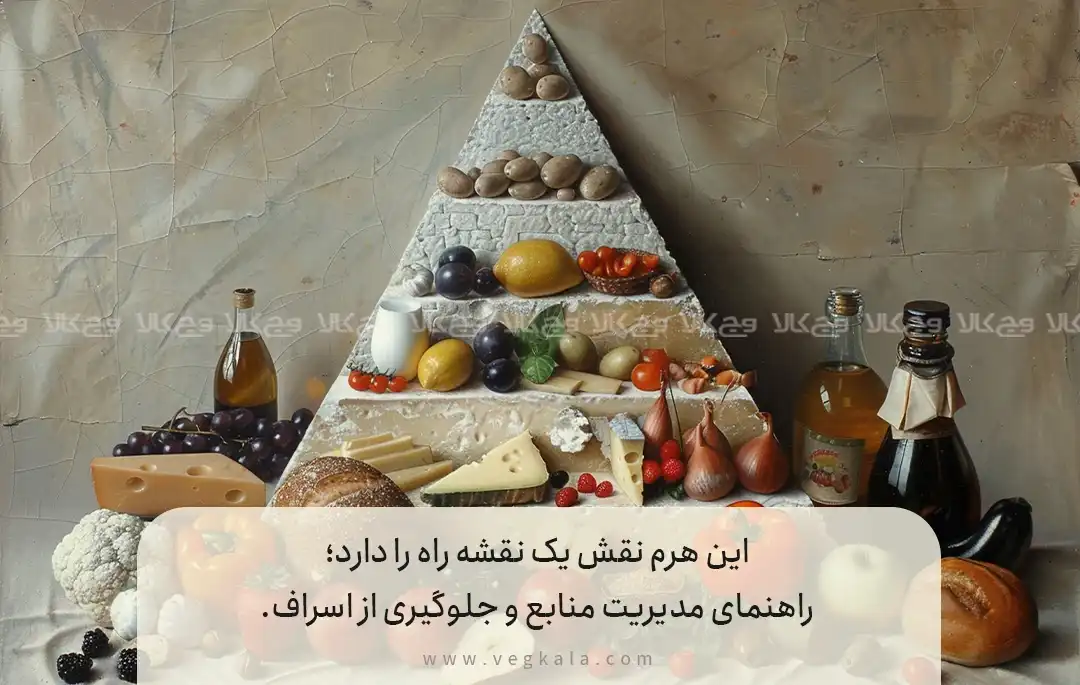 هرم ماندگاری غذا در خانه