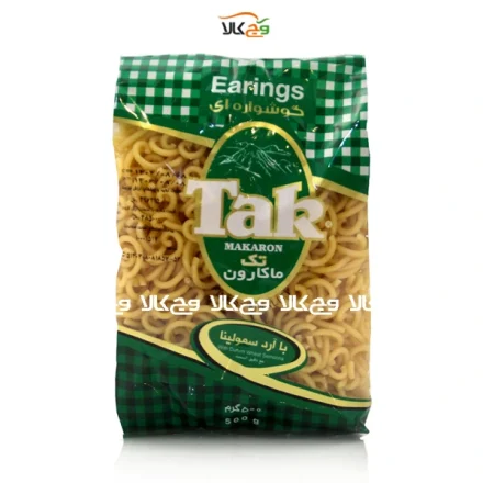 ماکارونی گوشواره‌ ای با آرد سمولینا تک ماکارون - 500 گرمی