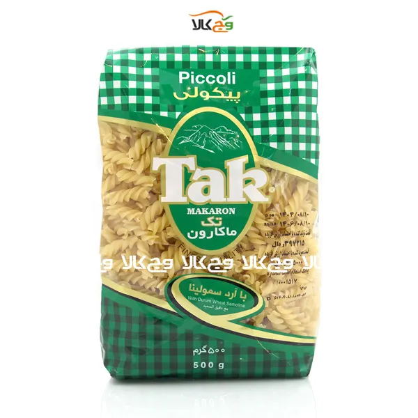 ماکارونی پیکولی با آرد سمولینا تک ماکارون - 500 گرمی ماکارونی پیکولی با آرد سمولینا تک ماکارون - 500 گرمی