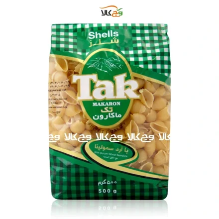 ماکارونی شلز با آرد سمولینا تک ماکارون - 500 گرمی