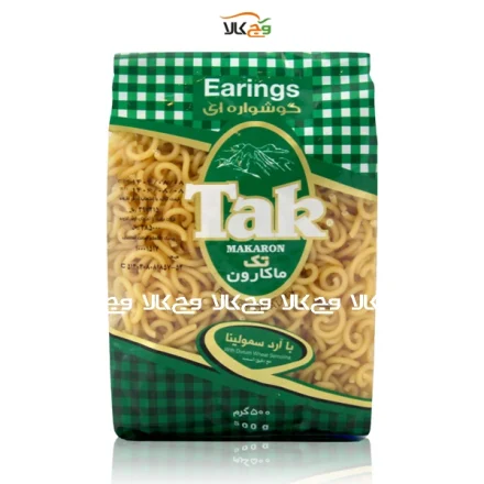 ماکارونی گوشواره‌ ای با آرد سمولینا تک ماکارون - 500 گرمی