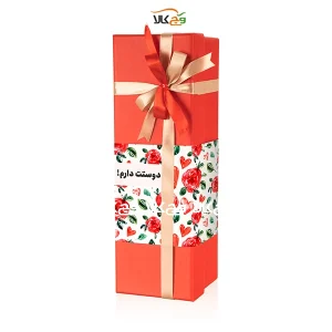 جعبه هدیه شکلات دست‌ساز عاشقانه هارد باکس قرمز وگان