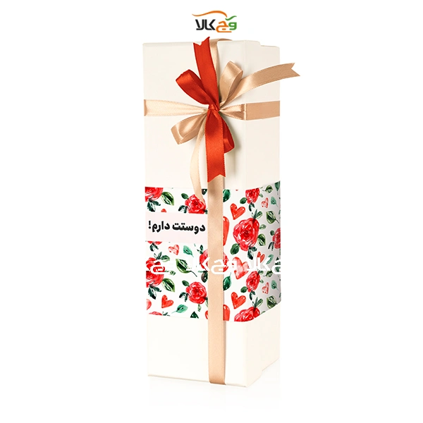 جعبه هدیه شکلات دستساز عاشقانه هارد باکس سفید وگان