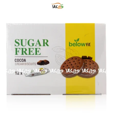 بیسکوییت تکنفره شکلاتی کرمدار بدون شکر بیلو - 12 عددی