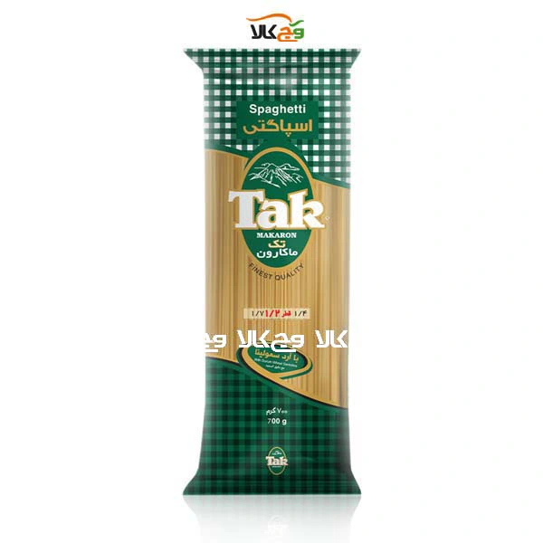 اسپاگتی غنی شده 1/2 با آرد سمولینا تک ماکارون - 700 گرمی اسپاگتی غنی شده 1/2 با آرد سمولینا تک ماکارون - 700 گرمی