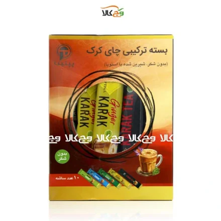 بسته ترکیبی چای کرک ساشه‌ای بدون شکر غیر لبنی پپتینا - 10عددی